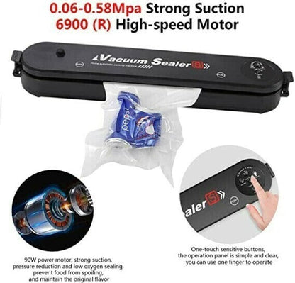 ⚡ Automatic Vacuum Sealing Machine – One-Touch Operation, Extends Food Freshness & Compact Design 🍖