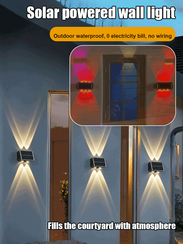 💡  ☀️ Solar Powered Wall Light – Auto On/Off, Weatherproof & Energy Saving 🏡