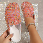 💕Women's Comfortable Casual Sequin Cork Slippers