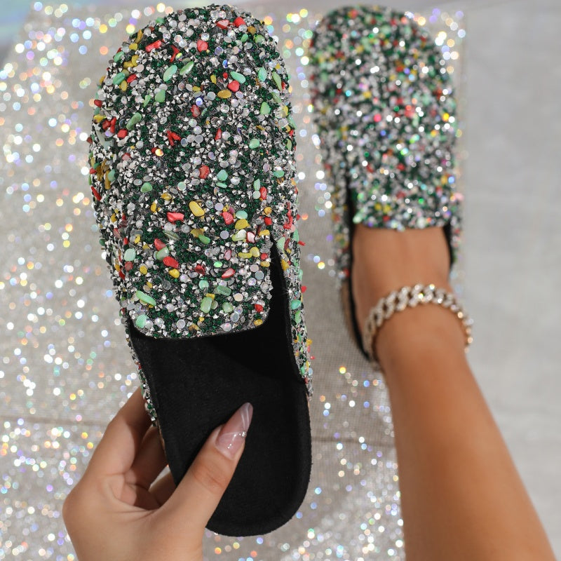 💕Women's Comfortable Casual Sequin Cork Slippers