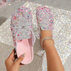 💕Women's Comfortable Casual Sequin Cork Slippers