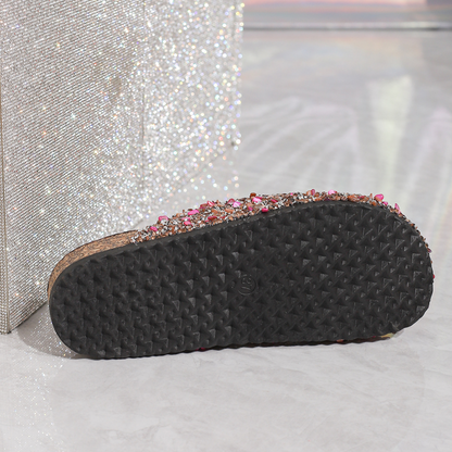 💕Women's Comfortable Casual Sequin Cork Slippers
