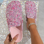 💕Women's Comfortable Casual Sequin Cork Slippers