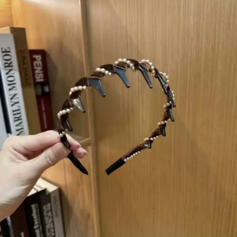 🔥Hot Sale💥Vintage High Cranium Artificial Pearl Hairband