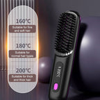 🎁Wireless Ceramic Heating Hair Straightening Comb