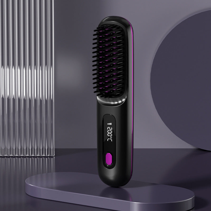 🎁Wireless Ceramic Heating Hair Straightening Comb