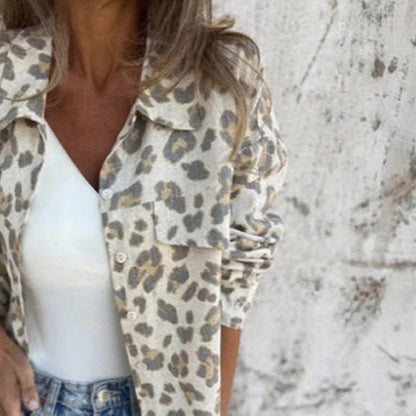 Women's Soft Casual Leopard Print Shirt