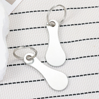 2 Pieces Stainless Steel Shopping Trolley Token Keyrings
