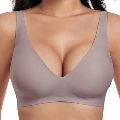 💜Jelly Wireless Womens Comfortable Wireless Bras Push Up Bralettes Seamless Tshirts Bras Deep V Everyday Bras