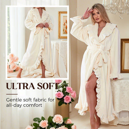 🔥✨Soft Fluffy Bathrobe 🧖♀️ – Skin-Friendly Fabric, Cozy Warmth for Post-Shower