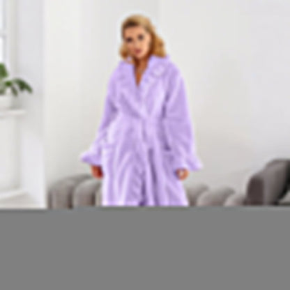🔥✨Soft Fluffy Bathrobe 🧖♀️ – Skin-Friendly Fabric, Cozy Warmth for Post-Shower