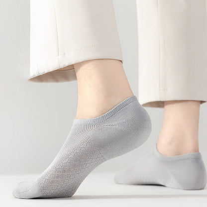 Men's Solid Color Mesh Breathable Socks