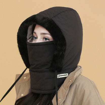 ☃️Plush-lined Thickened Thermal Hat with Face Mask for Men and Women