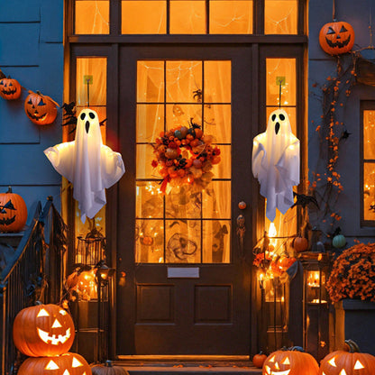 Glowing Ghost Chandelier for Halloween Party Decor
