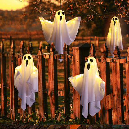 Glowing Ghost Chandelier for Halloween Party Decor
