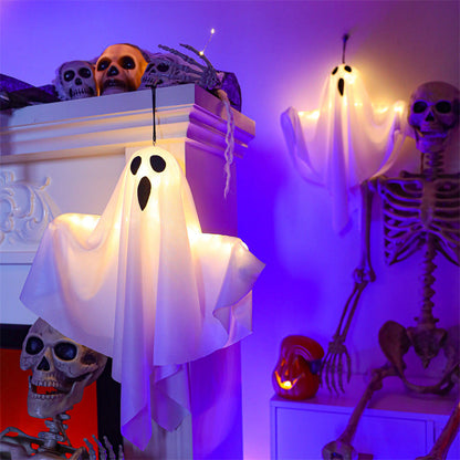 Glowing Ghost Chandelier for Halloween Party Decor