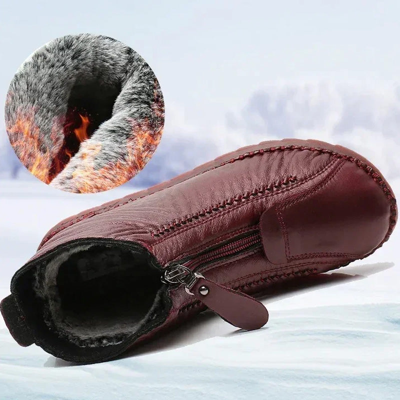 👢 Women's Winter Ankle Boots - Thermal Insulated & Water-Resistant with Side Zipper for Easy On/Off ❄️🛍️