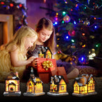 Miniature LED Lighted Christmas Village House