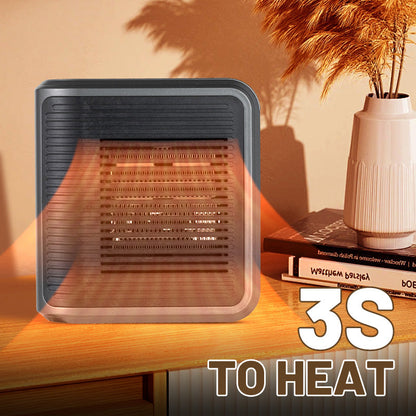 800W Wall Outlet Space Heater - Adjustable Thermostat with 4 Timer Settings & Overheat Protection for Office/Bedroom 🕒🌡️