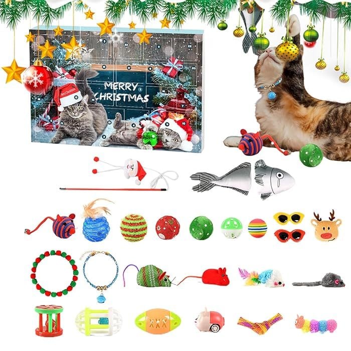 🎄🎁Christmas Countdown Cat & Dog Toys Advent Calendar🐾🥳