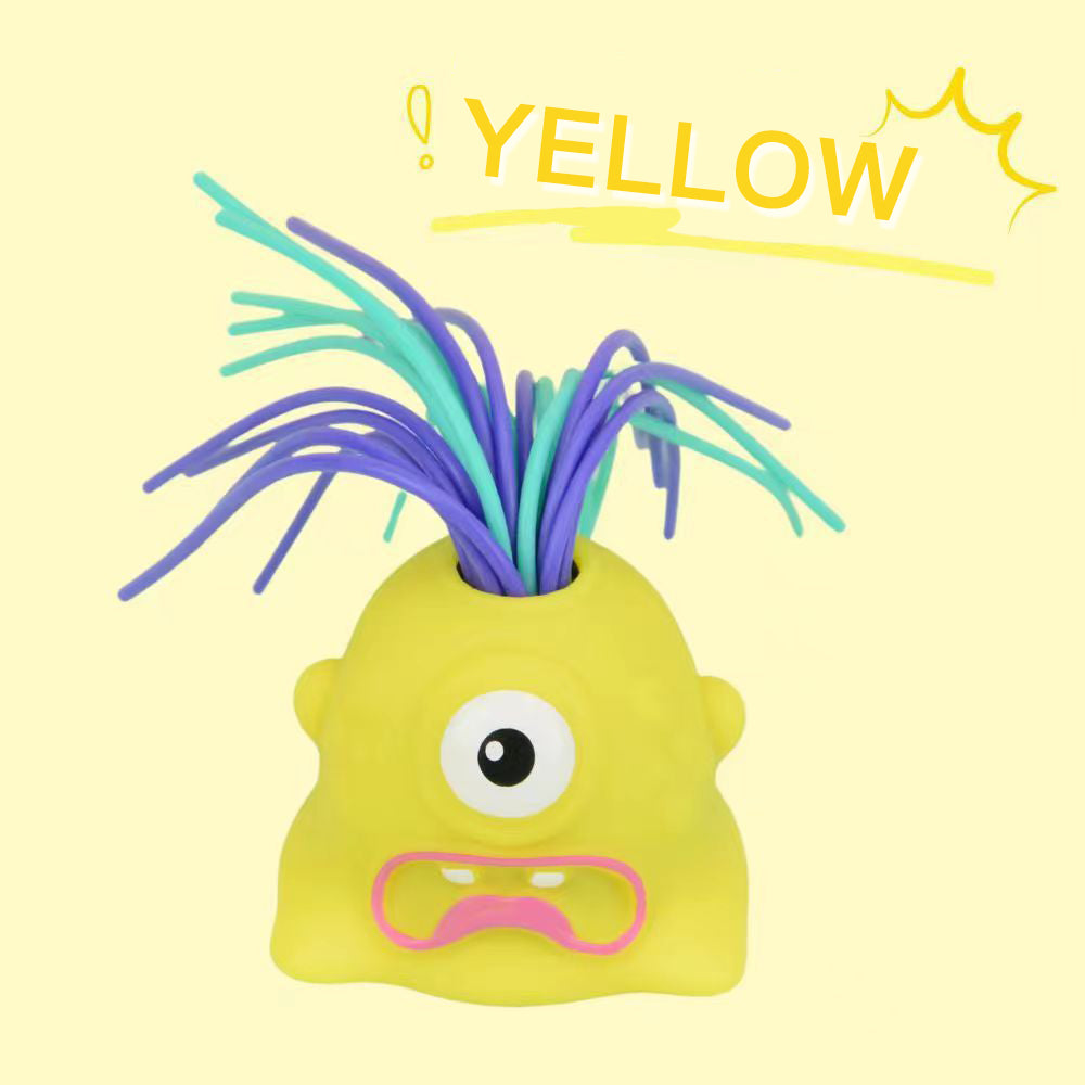 👾Hair Pulling Monster Stress Relief Toy - Stretchy Sensory Fidget Tool for Anxiety & Focus, Safe for Kids/Adults 🎯✨