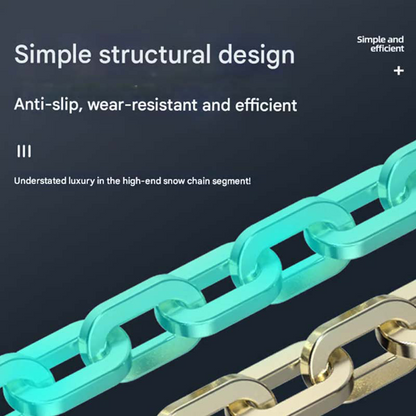Universal Anti-Skid Snow Chains for Car Tires
