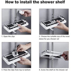 🔥Bathroom Pole Shower Storage Rack Holder