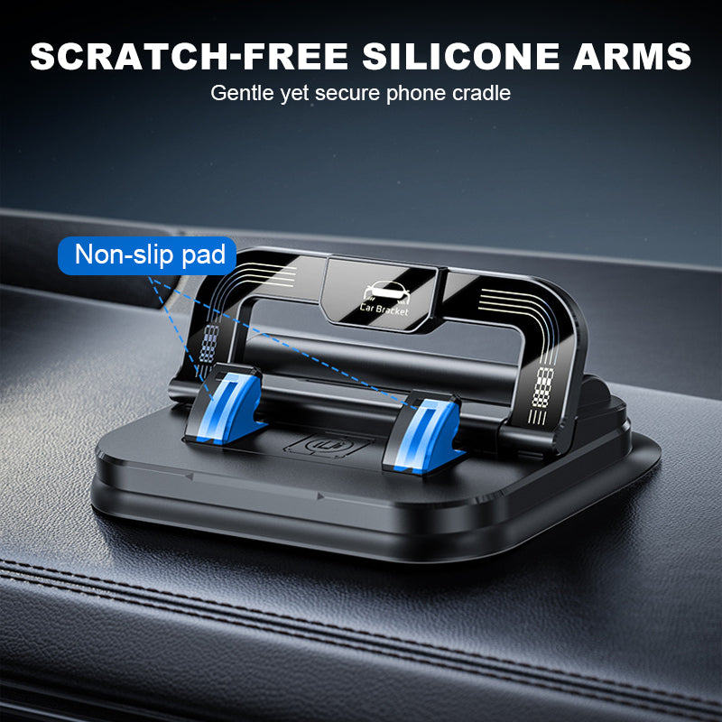 📱✨ 360° Rotating Foldable Phone Holder - Universal Compatibility with Anti-Slip Base for Desk, Car & Travel Use 🚗💻