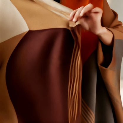 Oversized Color-Block Scarf Shawl