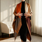 Oversized Color-Block Scarf Shawl