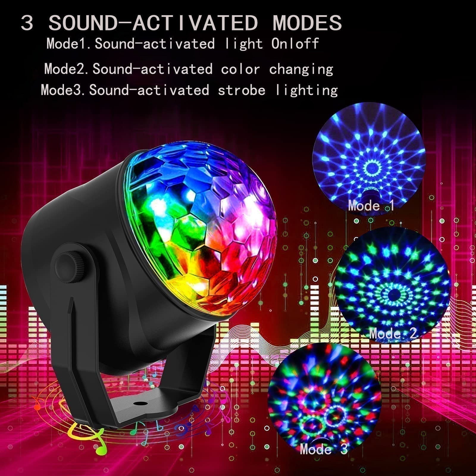 🎄 FESTIVE FEAST DEAL! 🔥Colorful Rotating Magic Disco Ball Light