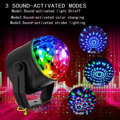 🎄 FESTIVE FEAST DEAL! 🔥Colorful Rotating Magic Disco Ball Light