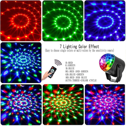 🎄 FESTIVE FEAST DEAL! 🔥Colorful Rotating Magic Disco Ball Light