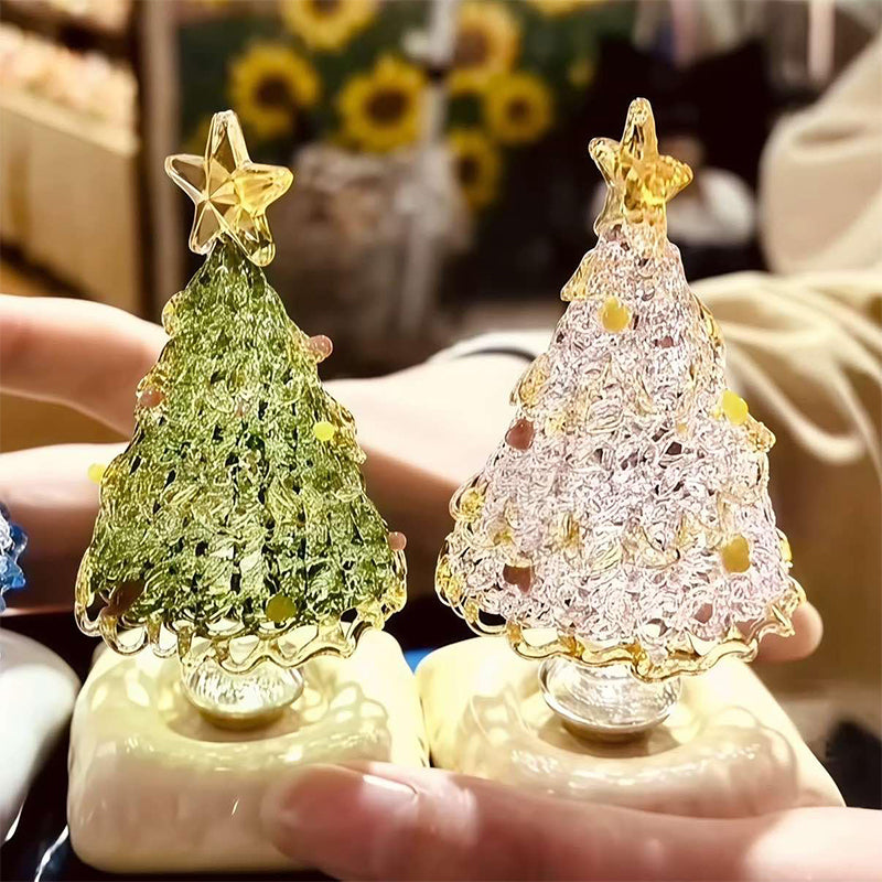 Handmade Glass Rotatable Christmas Tree Ornaments