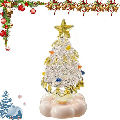 Handmade Glass Rotatable Christmas Tree Ornaments