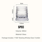 🥃  360° Rotating Whiskey Glass – Aerate & Relieve Stress ✨