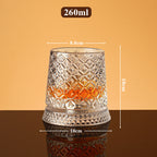 🥃  360° Rotating Whiskey Glass – Aerate & Relieve Stress ✨
