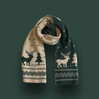 Soft Christmas Theme Knitted Scarves