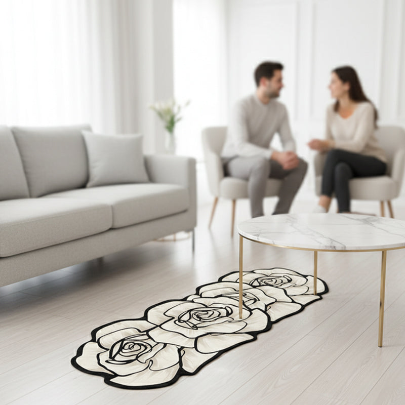 Flower Pattern Quick-Dry Bathroom Mat