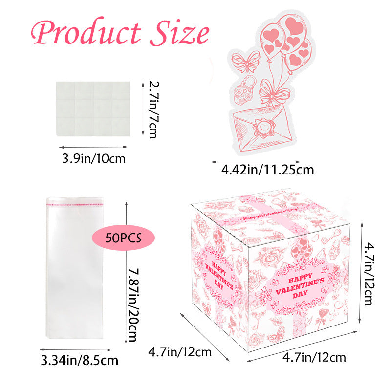 Valentine's Day Surprise Money Pull-Out Gift Box