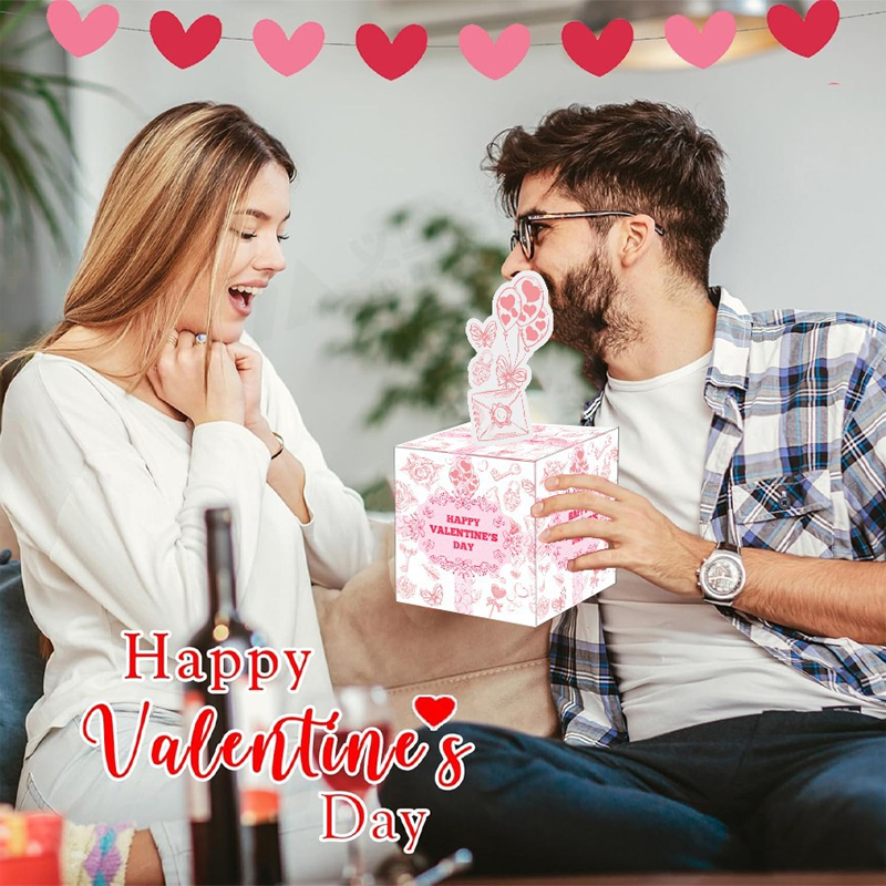 Valentine's Day Surprise Money Pull-Out Gift Box