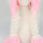 Plush Cat Ear Winter Hat with Braided Pigtails