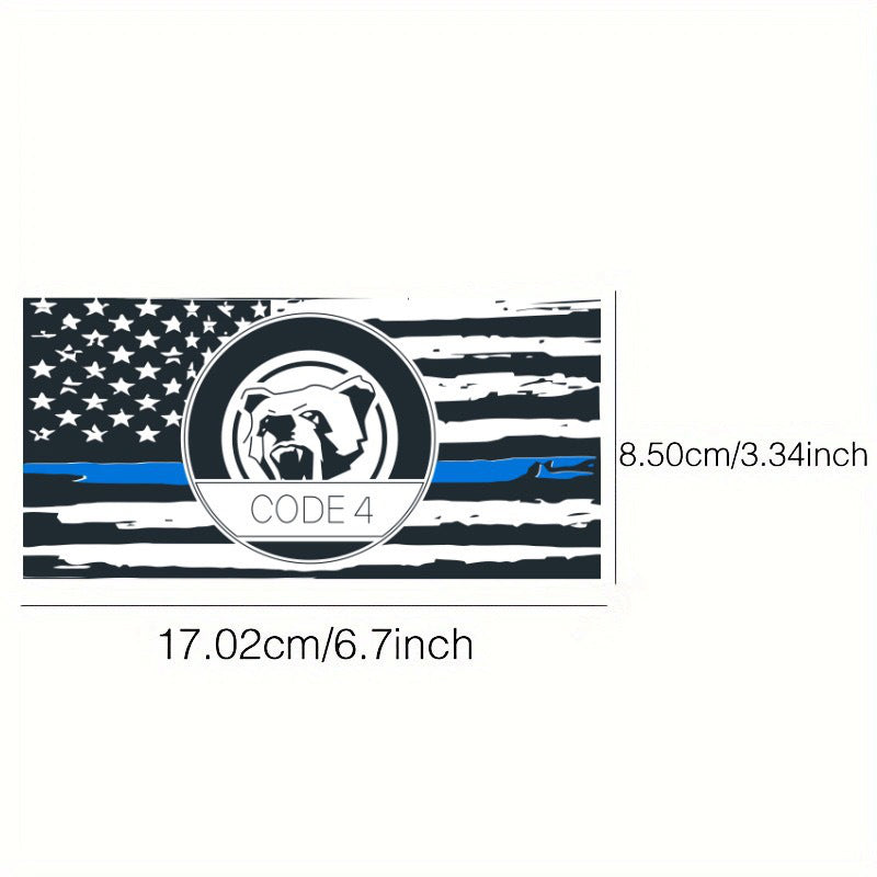 Weatherproof Patriotic Flag Vehicle Sticker Decal