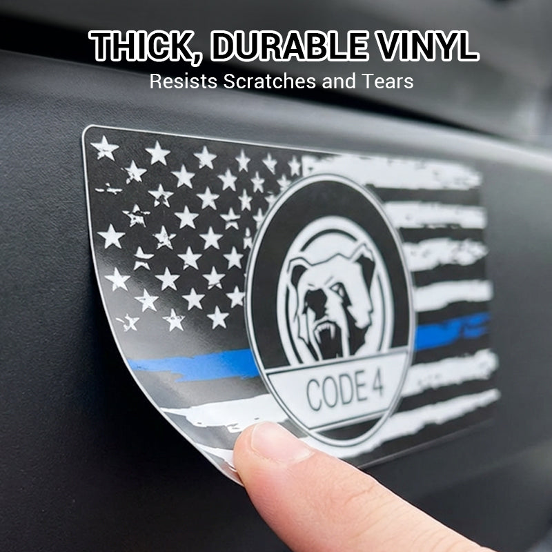 Weatherproof Patriotic Flag Vehicle Sticker Decal