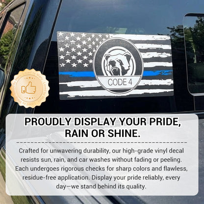 Weatherproof Patriotic Flag Vehicle Sticker Decal