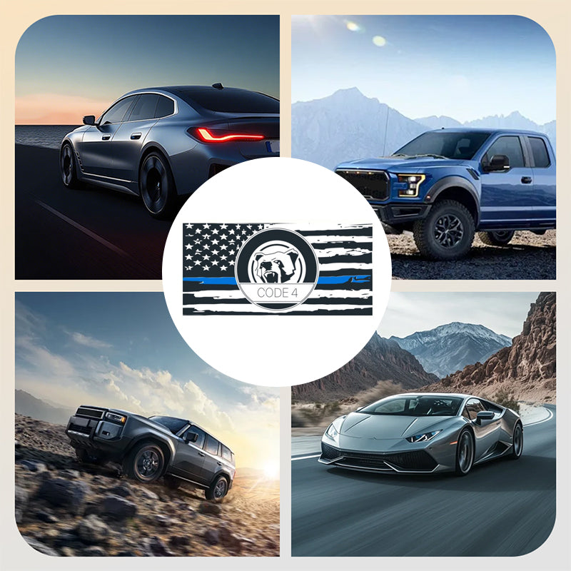 Weatherproof Patriotic Flag Vehicle Sticker Decal