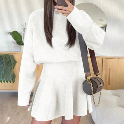 ✨💓Women's Mock Neck Knit A-Line Mini Dress