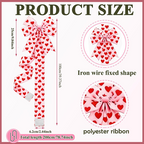 Self-adhesive Backing, Large 3D Bow ❤️ Elegant heart-shaped ribbon | Tear and stick easily ✨ A must-have for holiday decorations