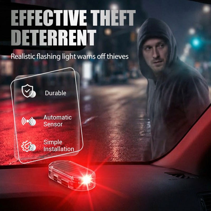 🚗 Solar Car Anti-Theft Light – solar + USB charged, auto-flashes at night. Realistic LED mimics active alarm – deters thieves without wiring. Heat-resistant, stick & go! 🛡️💡