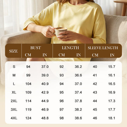 Women's Crew Neck Casual Loose T-Shirt Dress